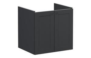 VitrA Root Classic 60cm 2 Door Wall Hung Washbasin Unit - Matt Graphite